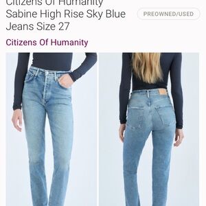 Citizens of Humanity Women's High Rise Light Blue Jeans